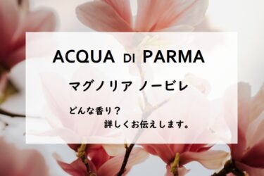 【アクアディパルマ／マグノリアノービレ】香水レビュー
