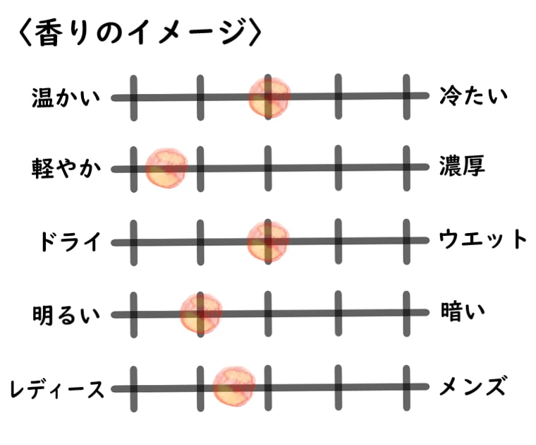 【リキッドイマジネール】ミュールエムスクのイメージチャート