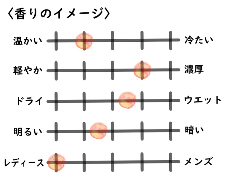 【ディオール】ミスディオール パルファンのイメージチャート